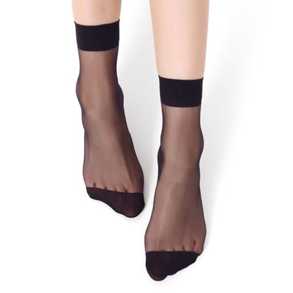 Bare Transparent Velvet Ankle Socks