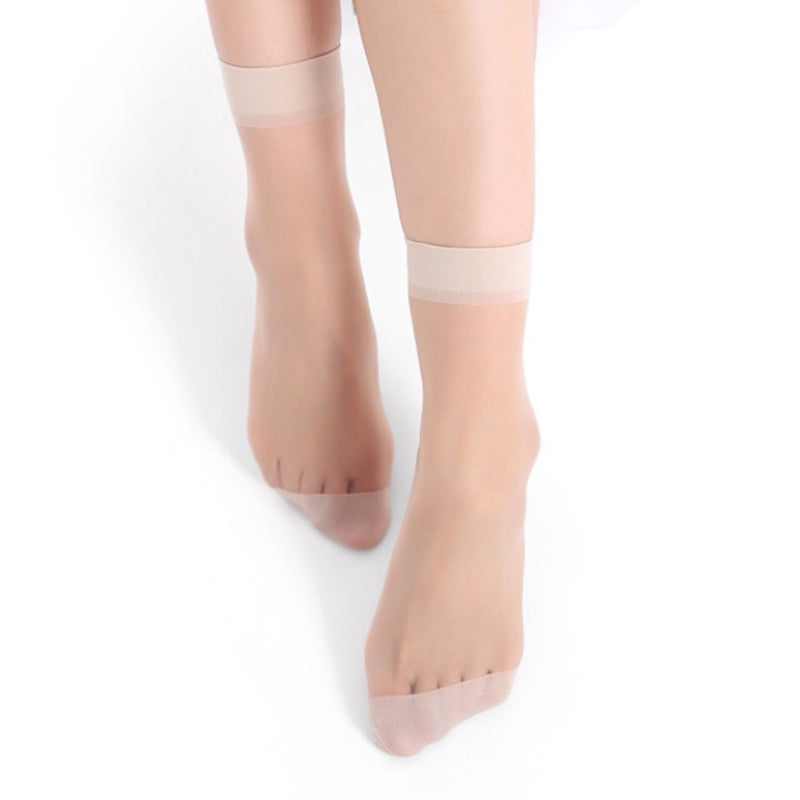 Bare Transparent Velvet Ankle Socks