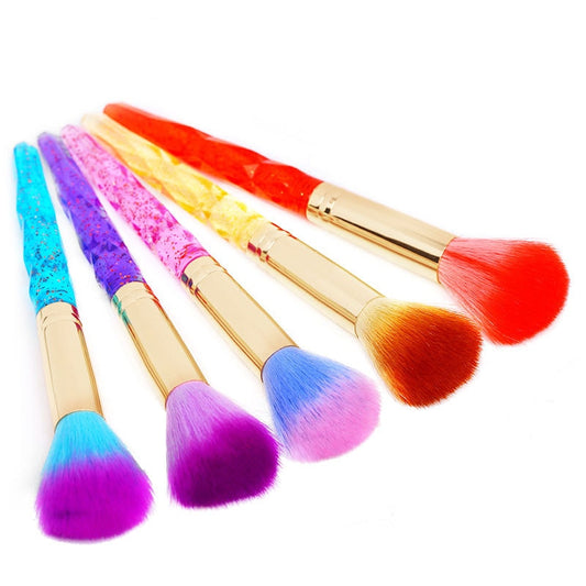 Multi-colored Iced Nail Dust Brush