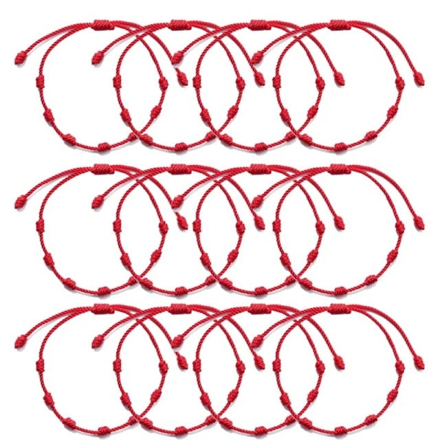 7 Knots Red Rope Bracelet