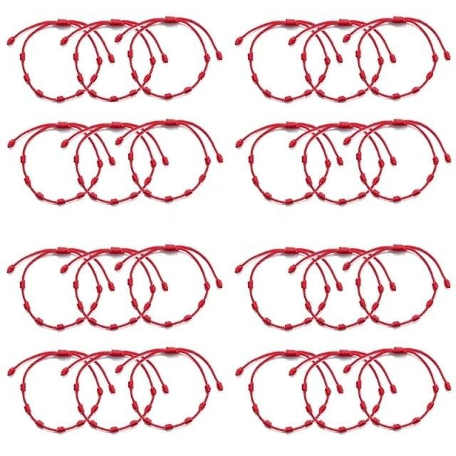 7 Knots Red Rope Bracelet