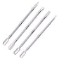 Four Stainless Steel 2-in-1 Cuticle Pushers