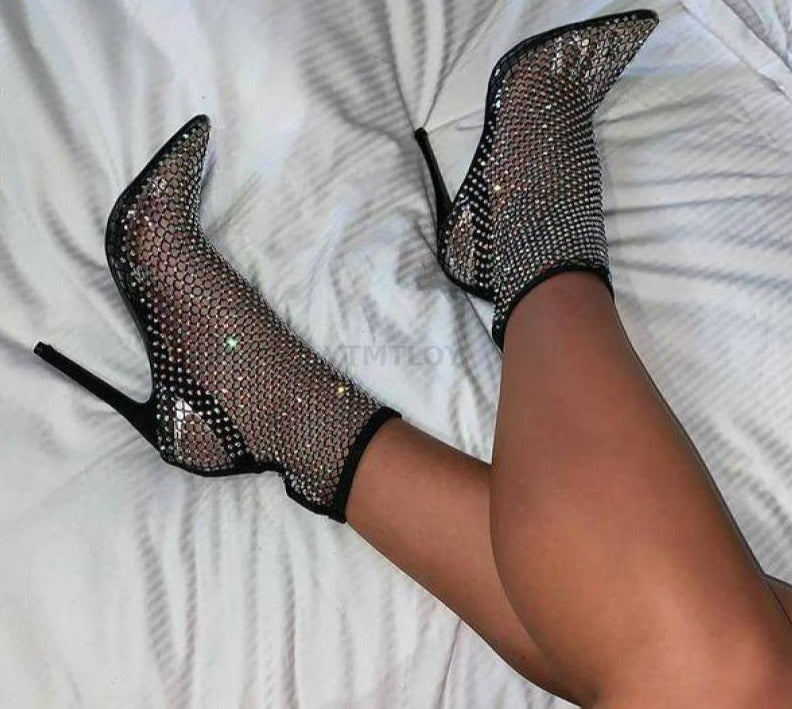 Glam Goddess Rhinestone High Heels