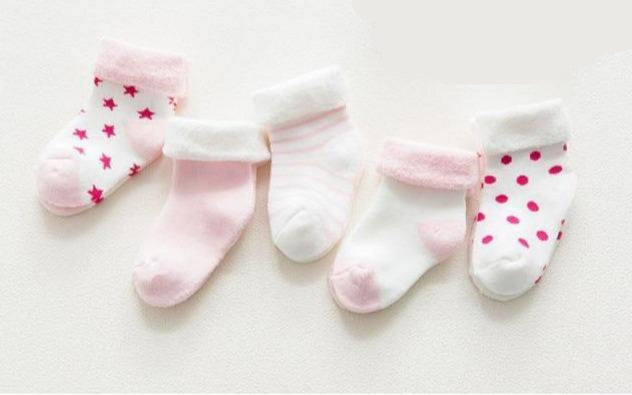 5 Pack Cozy Unisex Baby Socks