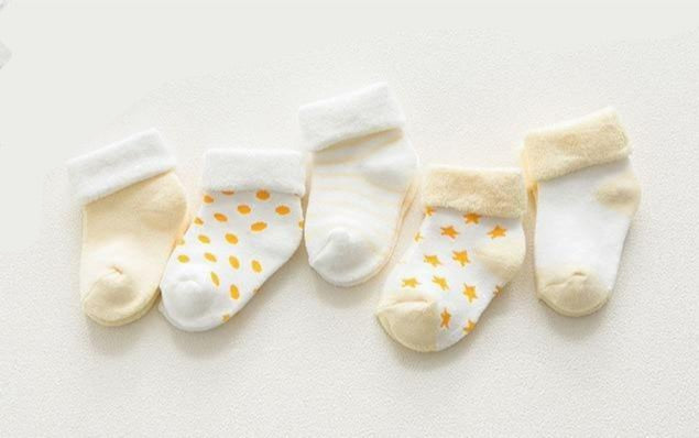 5 Pack Cozy Unisex Baby Socks