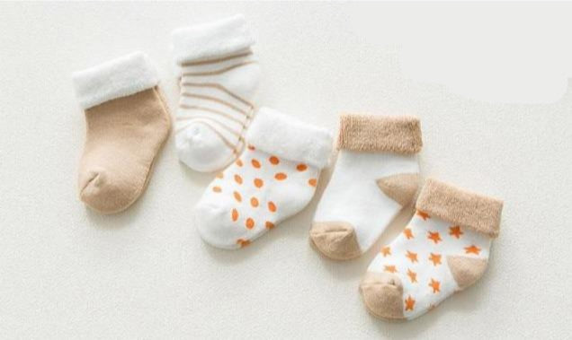 5 Pack Cozy Unisex Baby Socks