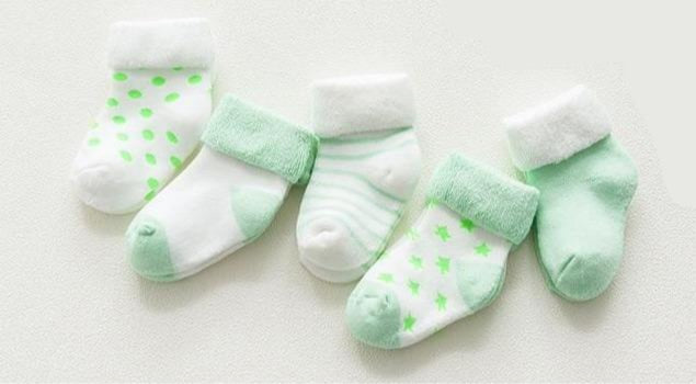 5 Pack Cozy Unisex Baby Socks