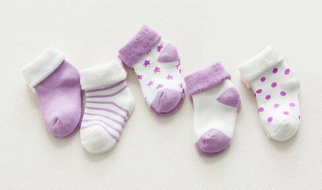 5 Pack Cozy Unisex Baby Socks