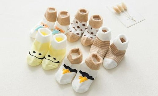 5 Pack Cozy Unisex Baby Socks