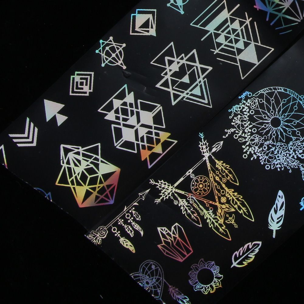 Iridescent Geometric Foil Stickers