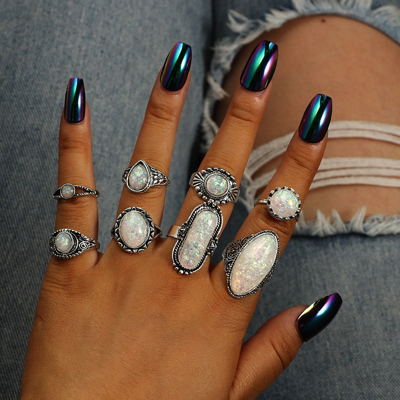 Opal Ring Set