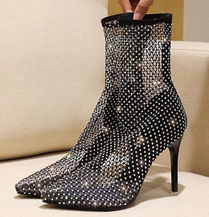 Glam Goddess Rhinestone High Heels