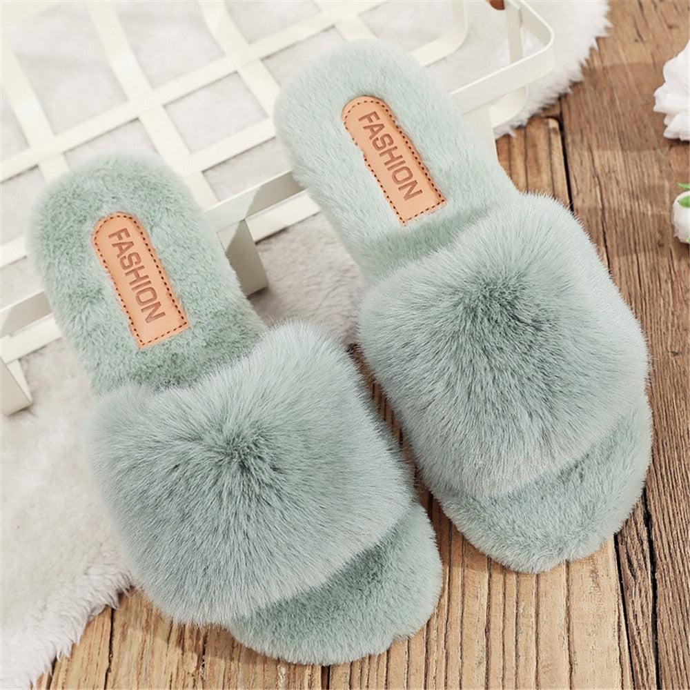 Alyssa Soft Faux Fur Slides